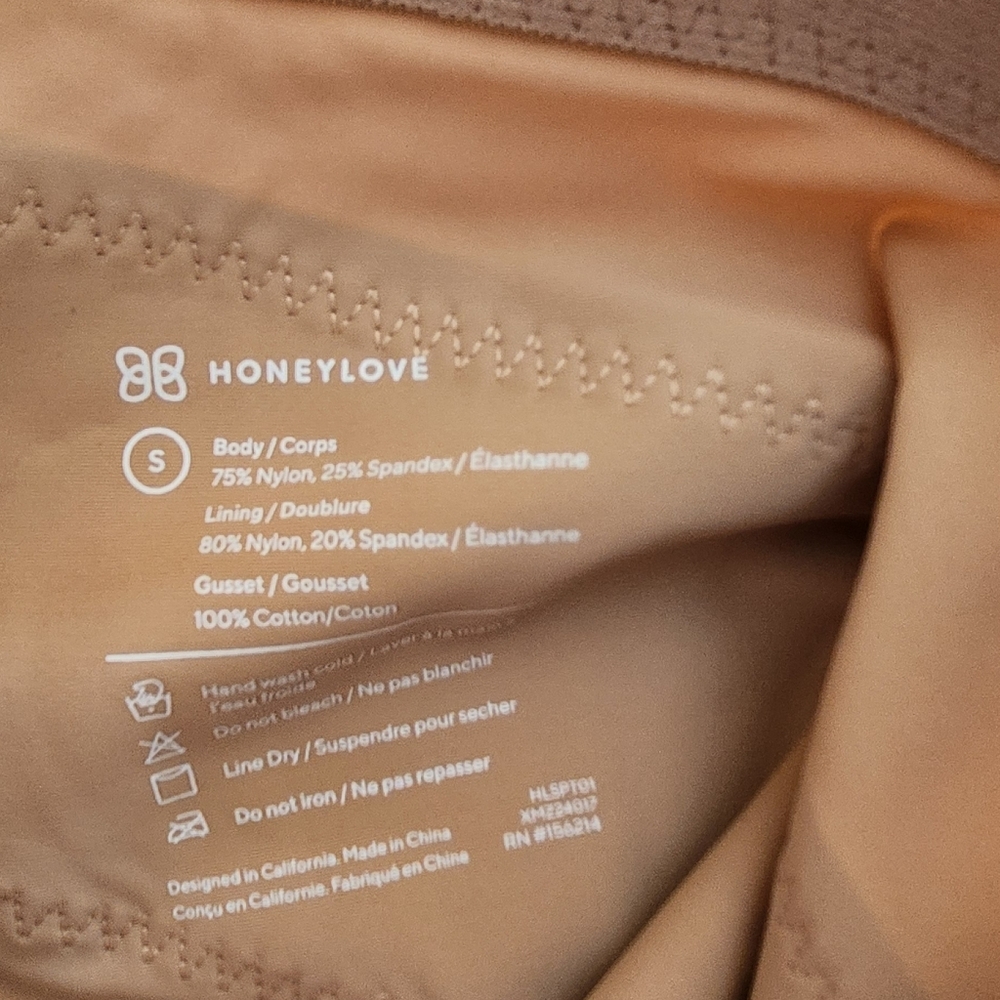 Honeylove Super Powee High-Waisted Tan Shapeweare Thong All Over - Picture 3 of 4